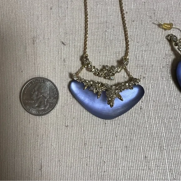 Alexis Bittar Crystal Lucite Necklace And Earrings Set